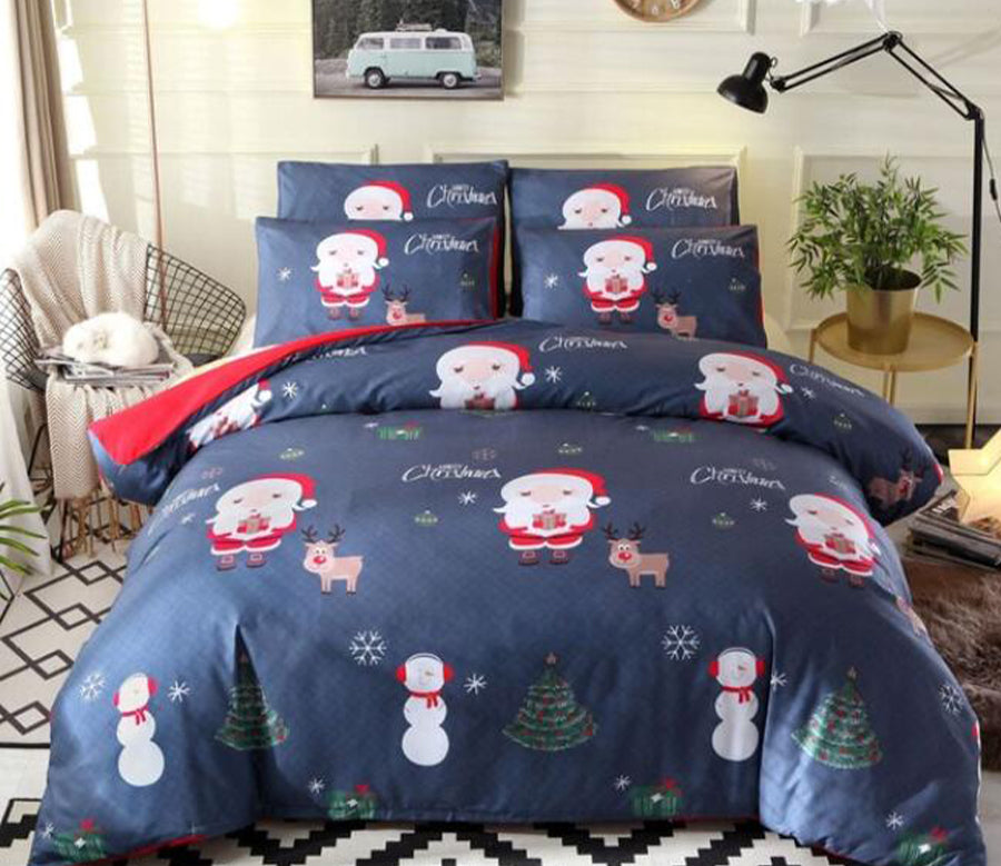 3D Cartoon Santa 8146 Bed Pillowcases Quilt