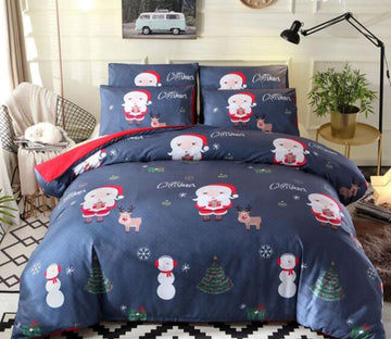 3D Cartoon Santa 8146 Bed Pillowcases Quilt