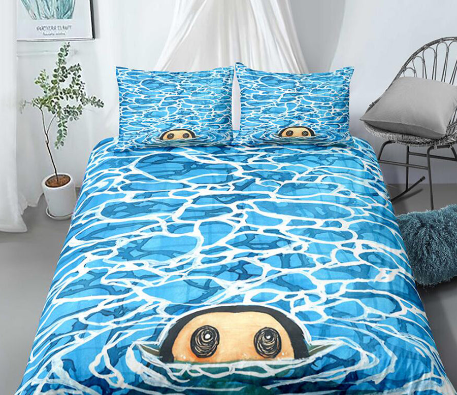 3D Blue Water Wave 99169 Bed Pillowcases Quilt