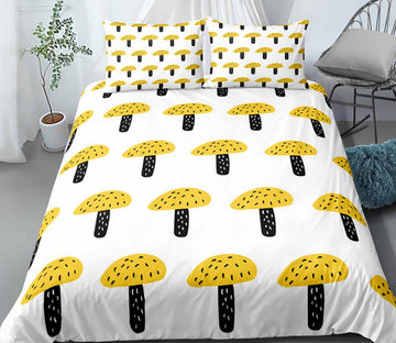 3D Mushroom 0040 Bed Pillowcases Quilt