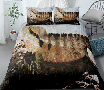 3D Ink Lizard 0122 Bed Pillowcases Quilt