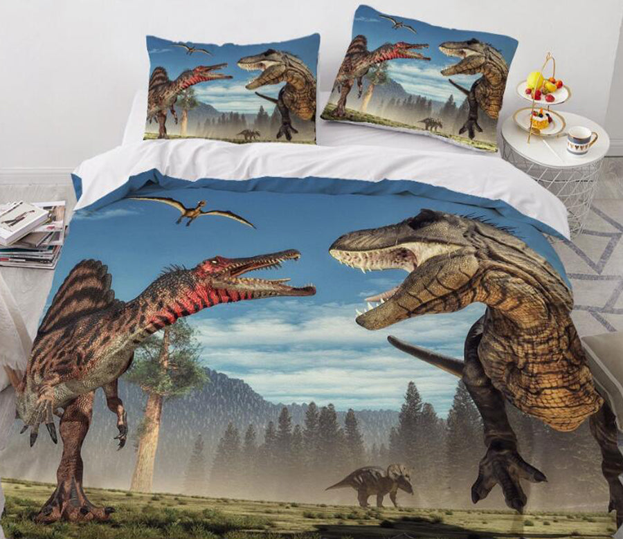 3D Era Of Dinosaurs 7749 Bed Pillowcases Quilt