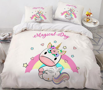 3D Unicorn Wing 184 Bed Pillowcases Quilt