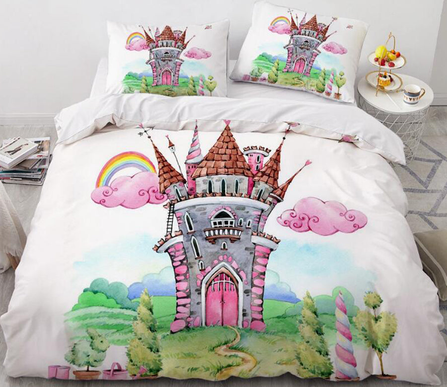3D Castle 55197 Bed Pillowcases Quilt