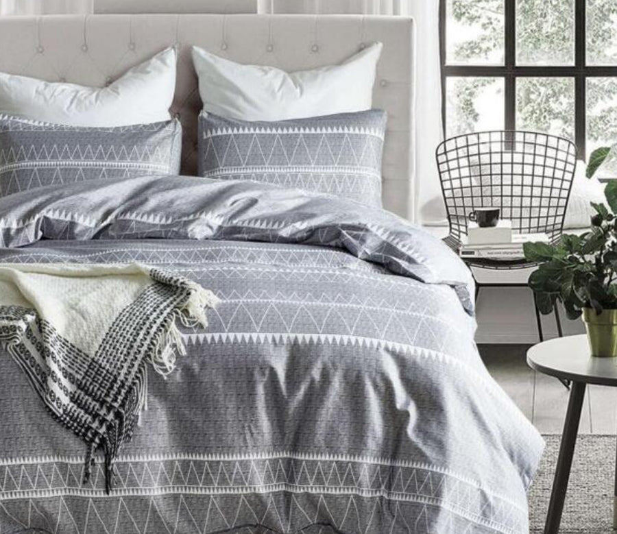3D Gray White Bars 5502 Bed Pillowcases Quilt