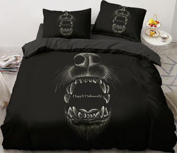 3D Dog Mouth 55101 Bed Pillowcases Quilt