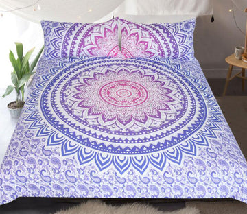 3D Pink Blue Circle Pattern 9009 Bed Pillowcases Quilt
