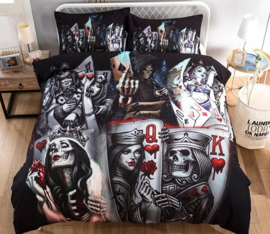 3D Playing Cards 66165 Bed Pillowcases Quilt
