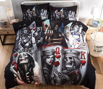 3D Playing Cards 66165 Bed Pillowcases Quilt