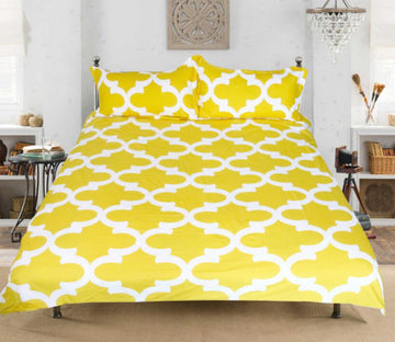 3D Yellow Lantern 9057 Bed Pillowcases Quilt