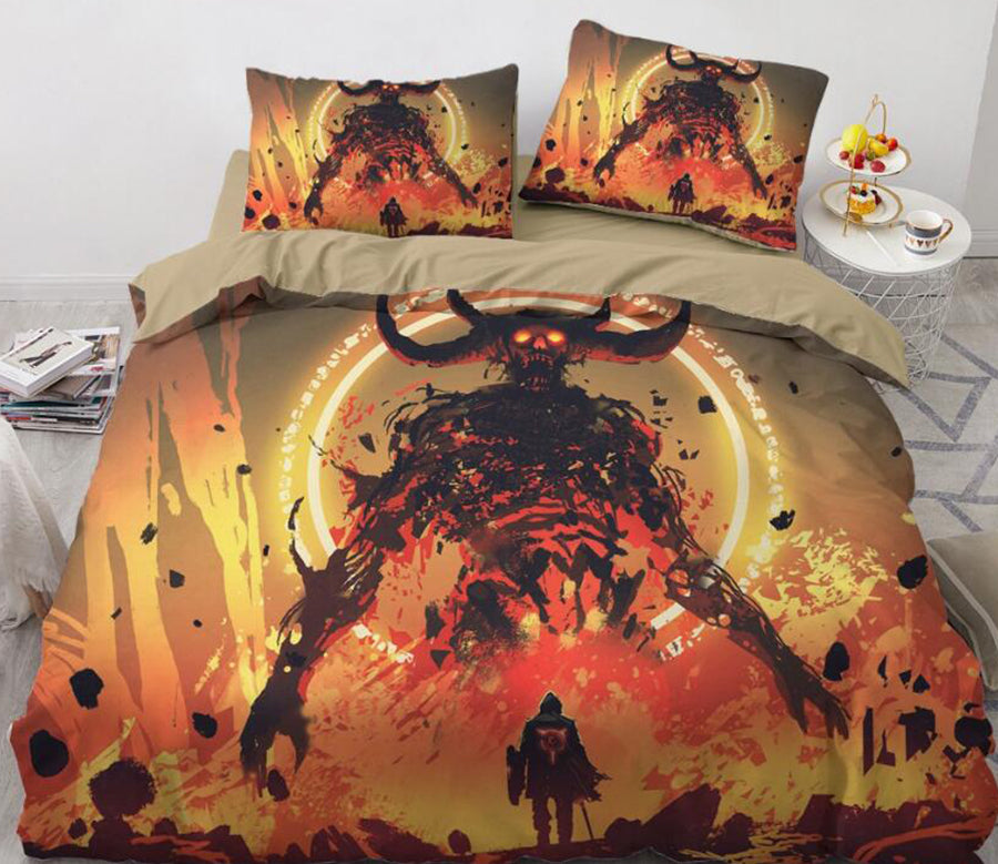 3D Devil Flame  7722  Bed Pillowcases Quilt