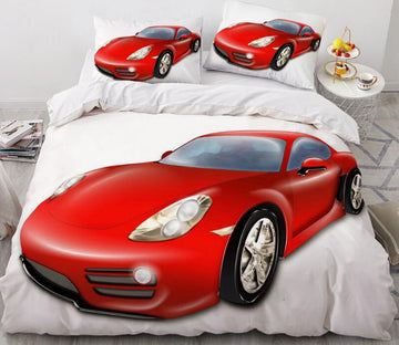 3D Red Sports Car 55109 Bed Pillowcases Quilt
