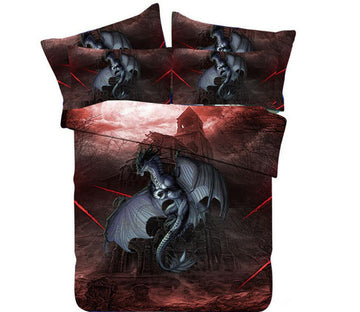 3D Diablo 1088 Bed Pillowcases Quilt