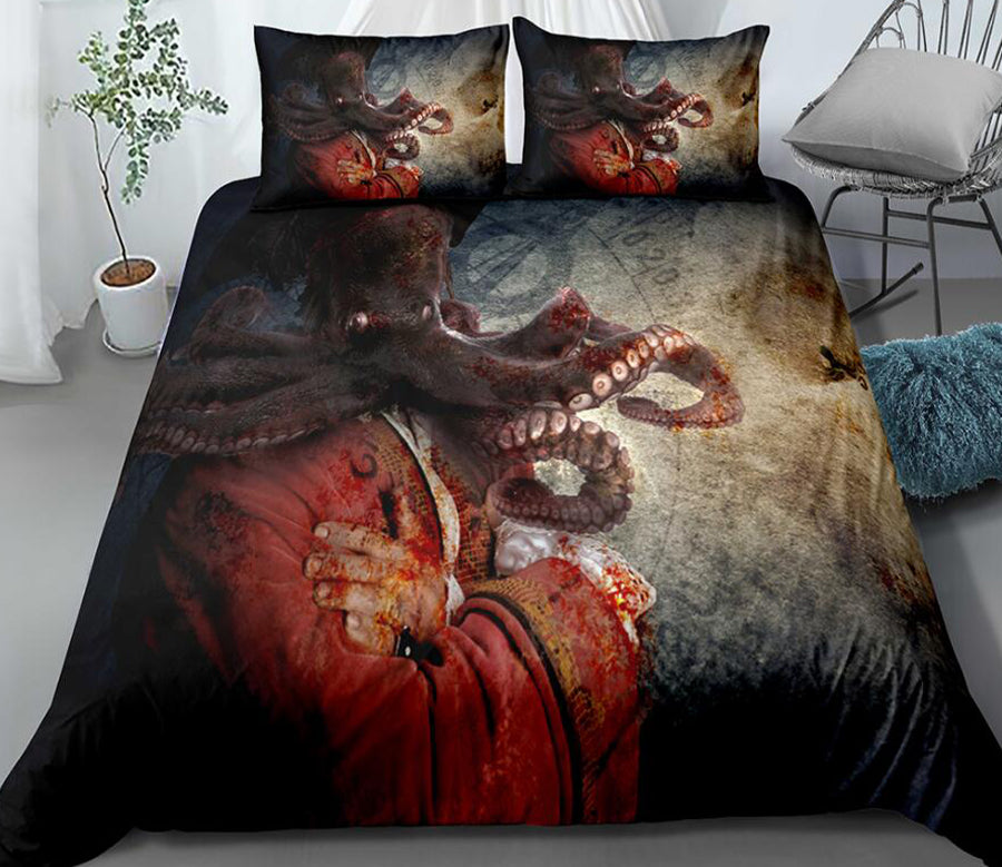 3D Octopus Monster 1110 Bed Pillowcases Quilt