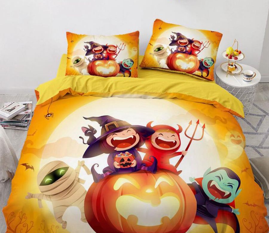 3D Halloween 8017 Bed Pillowcases Quilt