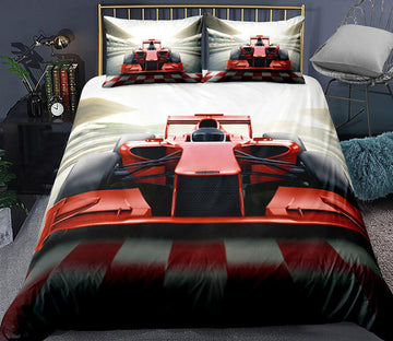 3D Racing Car 1121 Bed Pillowcases Quilt