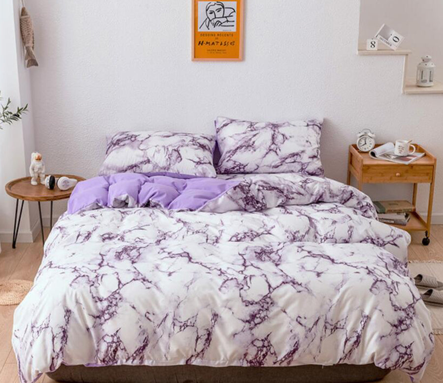 3D Marble-Purple 1166 Bed Pillowcases Quilt