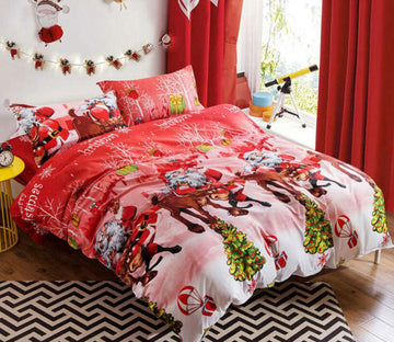 3D Christmas 77189 Bed Pillowcases Quilt
