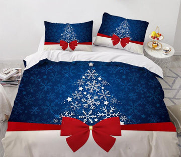 3D Snowflake Tree 9155 Bed Pillowcases Quilt