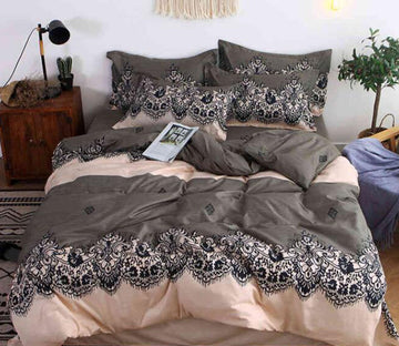 3D Brown Pattern 8120 Bed Pillowcases Quilt