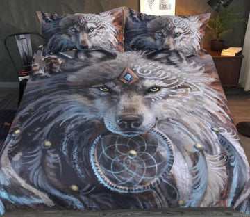 3D Big Bad Wolf 5518 Bed Pillowcases Quilt