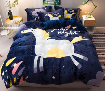 3D Cartoons Horse 66174 Bed Pillowcases Quilt