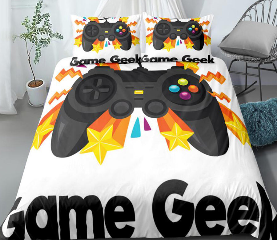 3D Star Video Game Controller 0104 Bed Pillowcases Quilt