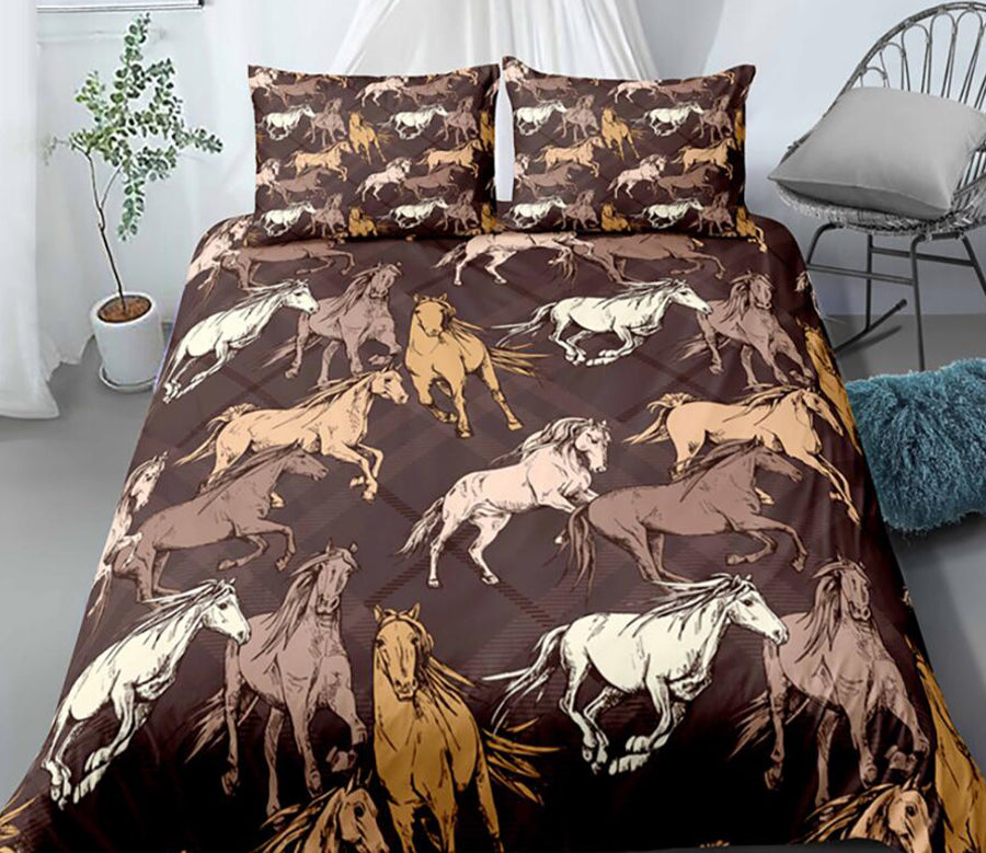 3D Many Horses 1137 Bed Pillowcases Quilt