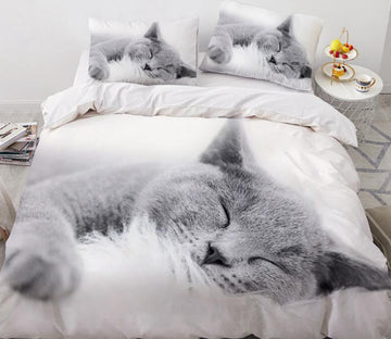 3D Little Cat 77106 Bed Pillowcases Quilt