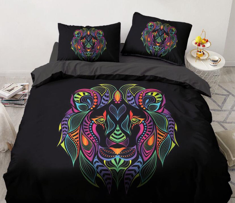 3D Colorful Animals 9085 Bed Pillowcases Quilt
