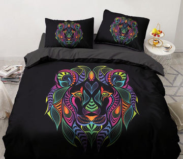 3D Colorful Animals 9085 Bed Pillowcases Quilt