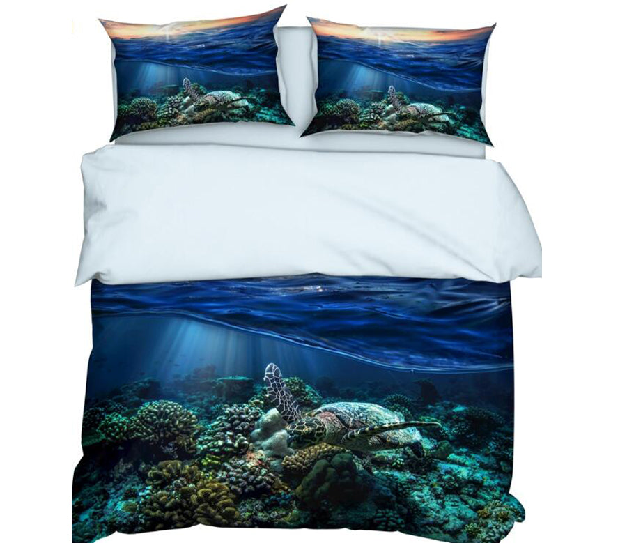 3D Seabed Coral 9940 Bed Pillowcases Quilt