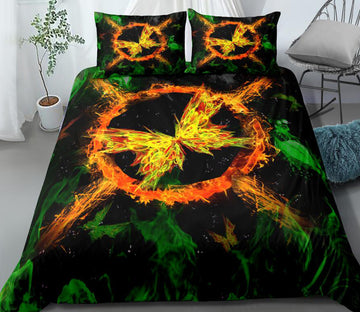 3D Butterfly Ring Green 0025 Bed Pillowcases Quilt