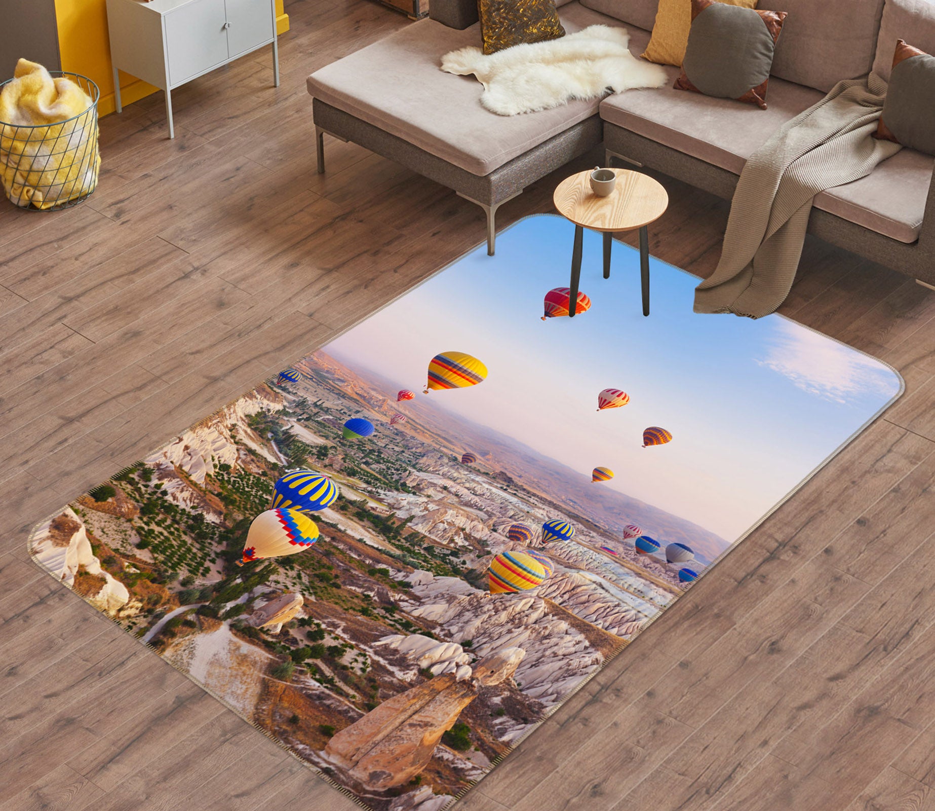 3D Hot Air Balloon 26041 Non Slip Rug Mat