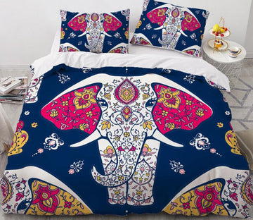 3D Totem Elephant 77164 Bed Pillowcases Quilt