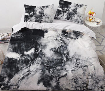 3D Black Smoke 7776 Bed Pillowcases Quilt