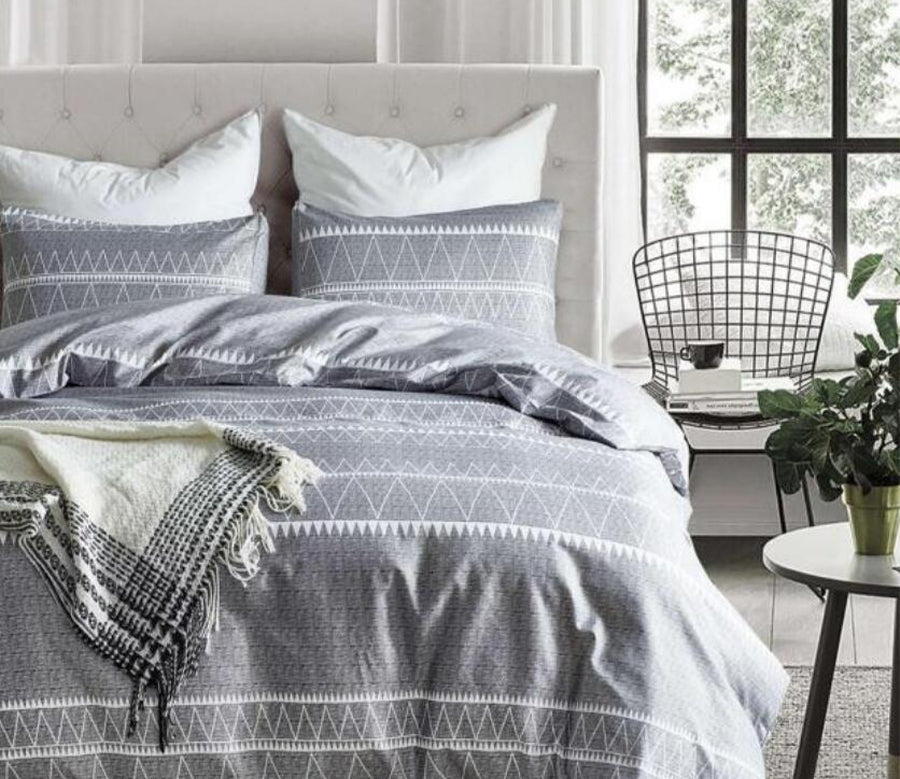 3D Gray White Lines 11106 Bed Pillowcases Quilt