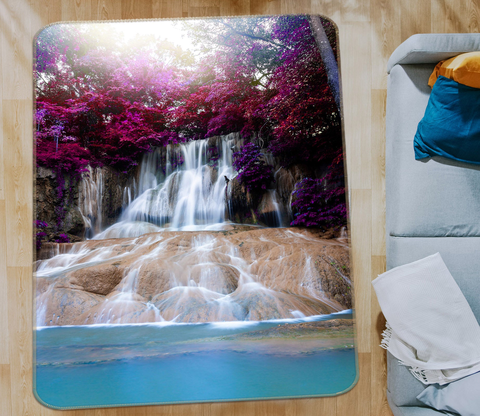 3D Waterfall 26042 Non Slip Rug Mat
