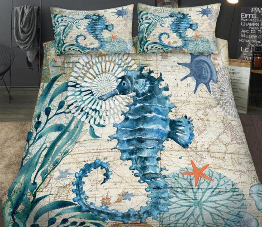 3D Hippocampus Starfish Shell 1175 Bed Pillowcases Quilt