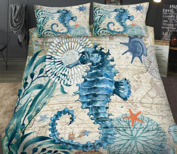 3D Hippocampus Starfish Shell 1175 Bed Pillowcases Quilt