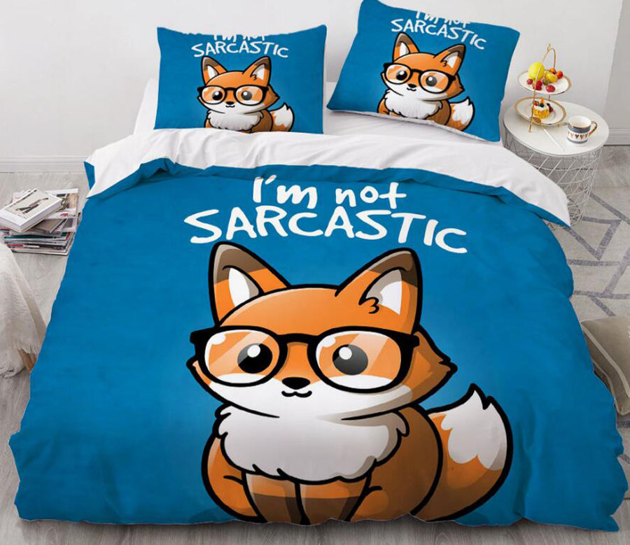 3D Cartoons Fox 8828 Bed Pillowcases Quilt