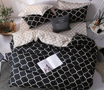 3D Black 8124 Bed Pillowcases Quilt