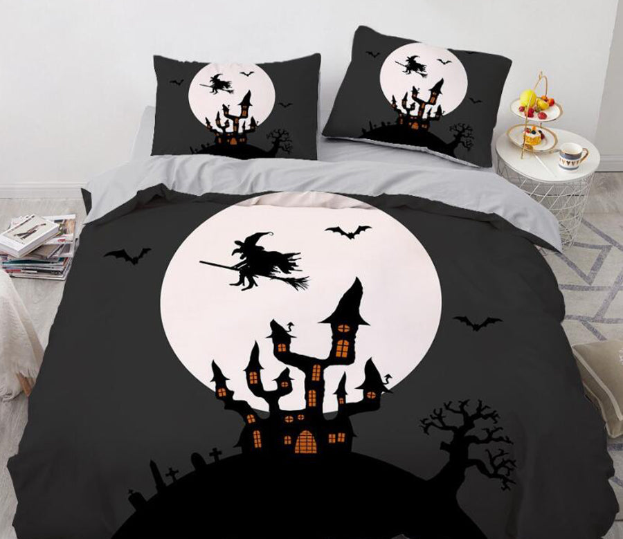 3D Castle Witch 8018 Bed Pillowcases Quilt