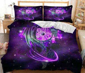 3D Black Dragon Dreamcatcher 66155 Bed Pillowcases Quilt
