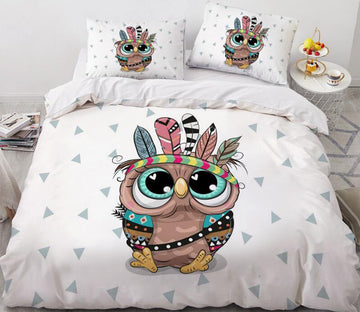 3D Cartoons Owl 55117 Bed Pillowcases Quilt