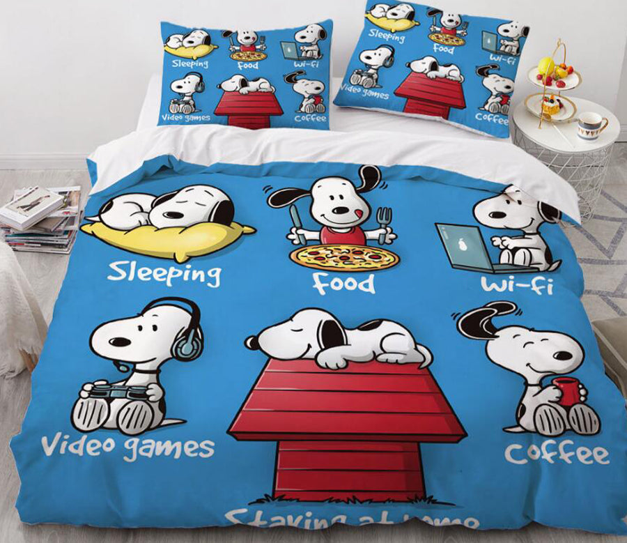 3D Cartoons Snoop Dog 8833 Bed Pillowcases Quilt