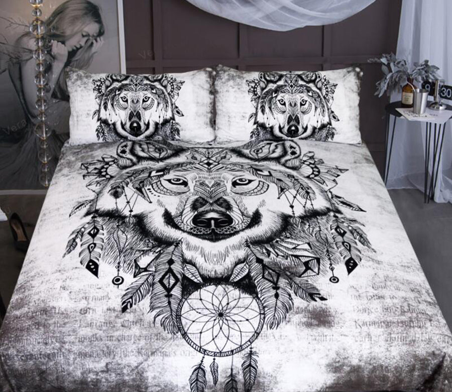 3D Male Wolf 1161 Bed Pillowcases Quilt