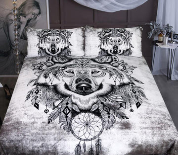 3D Male Wolf 1161 Bed Pillowcases Quilt