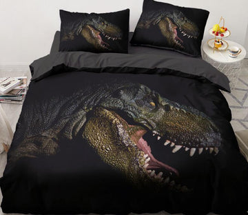 3D Dinosaur Head 7753 Bed Pillowcases Quilt