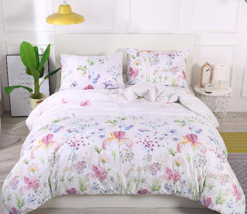 3D Shallow Flowers 8092 Bed Pillowcases Quilt